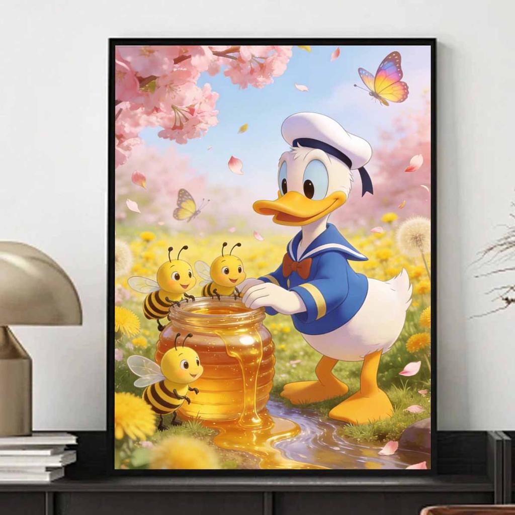 Disney Donald Duck Honey Bee Spring Flower Diamond Paint Mosaic Art Painting Kit Handmade DIY Home Decor