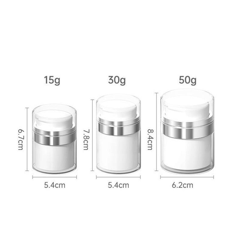 Empty Airless Pump Jar Refillable Creams Gels Lotions Dispenser Travel Leak Proof Cosmetic Container Vacuum Bottle New
