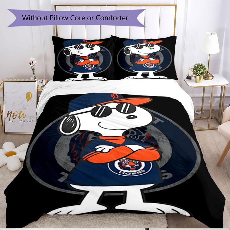 3pcs Duvet Cover Set (1*Duvet Cover + 2*Pillowcase, Without Core), Snoopy Print Soft All‑Season Bedding Set, Home Bedroom Decor Gift