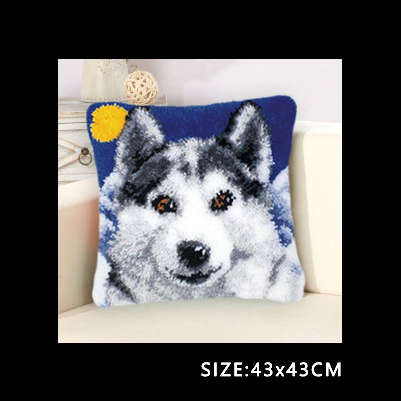 

Животное Тигр Подушка Крючок Защелка Набор Подушка Коврик Рукоделие Цветок 42СМ*42СМ Вышивка Крестом Рукоделие Вязание Крючком Подушка Вышивка Сделай Сам