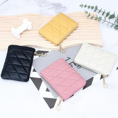 Borsa porta cambio in pelle moda donna piccolo stile profumato cerniera piccolo portafoglio multifunzione chiave rossetto custodia piccola borsa pelle di pecora