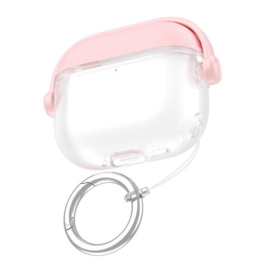 

Earphone Case with Rotatable Handle All-Round Protection Silicone Smooth Split Design Headphone Sleeve for freebudspro4/pro3 светло-розовый