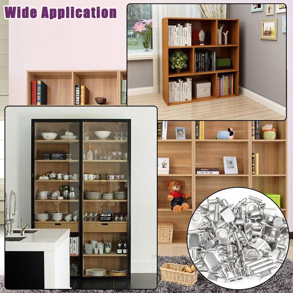 120Pcs 7-character Board Support Central Shaft Glass Laminate Support Bracket Wardrobe Cabinet Laminate Support Laminate Nail