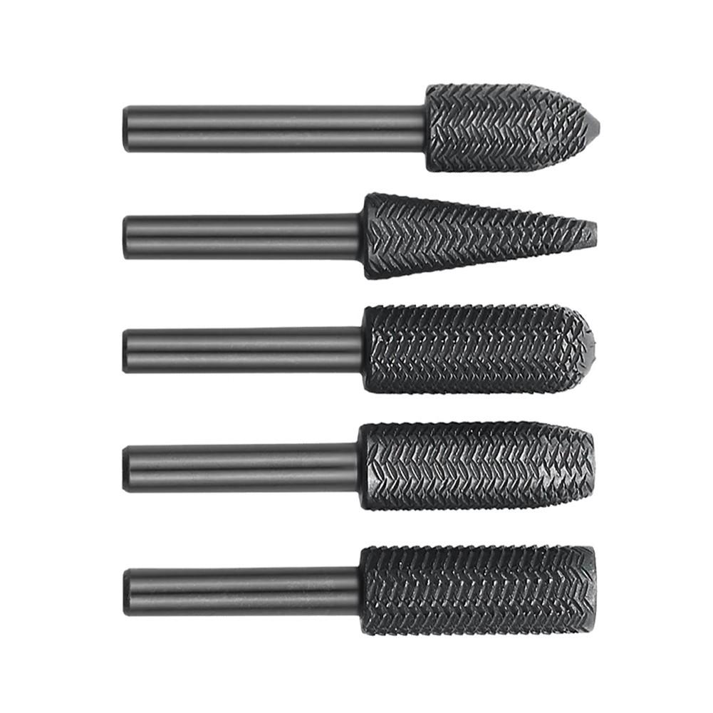 For Metal Derusting Rotary Rasp File 5Pcs Set Electric Grinding Home Garden