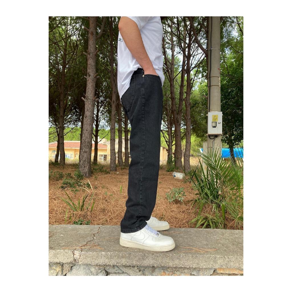 Washed Black Baggy Trousers