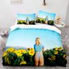 Yellow Sunflowers King Queen Duvet Cover Beautiful Floral Bedding Set For Kids Girls Women Girly Lovely Flowers Soft Quilt Cover