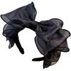 Bow mesh princess headband, new high-end Internet celebrity hair accessories, women's high skull top headgear, three-dimensional face wash headband.