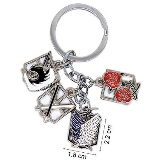 Formemory Attack on Titan merchandise Survey Corps Wings Freedom tools keychain anime keyring accessories bag pendant fashion lightweight stylish gift