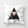 Pink Geometric Abstract Decorative Pillows Case Marble Pattern Flower Designer White and Black Grey Cheap Cushion Cover 45*45 Cm