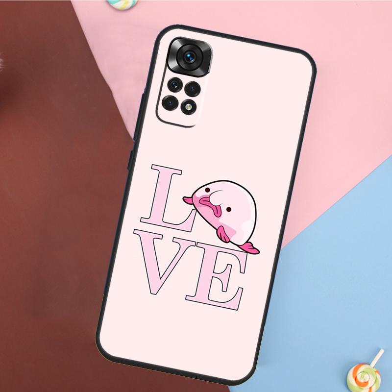 Cute Blobfish Cover For Xiaomi Redmi Note 13 Pro 14 12 11 9 10 9S 10S 11S 12S Redmi 10C 12C 13C 14C Case
