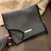 Warmer Winter Klassisch Elegant Vielseitig Einfarbig Beige Verdickter Schal Warm Kältefest Nackenwärmer Schal