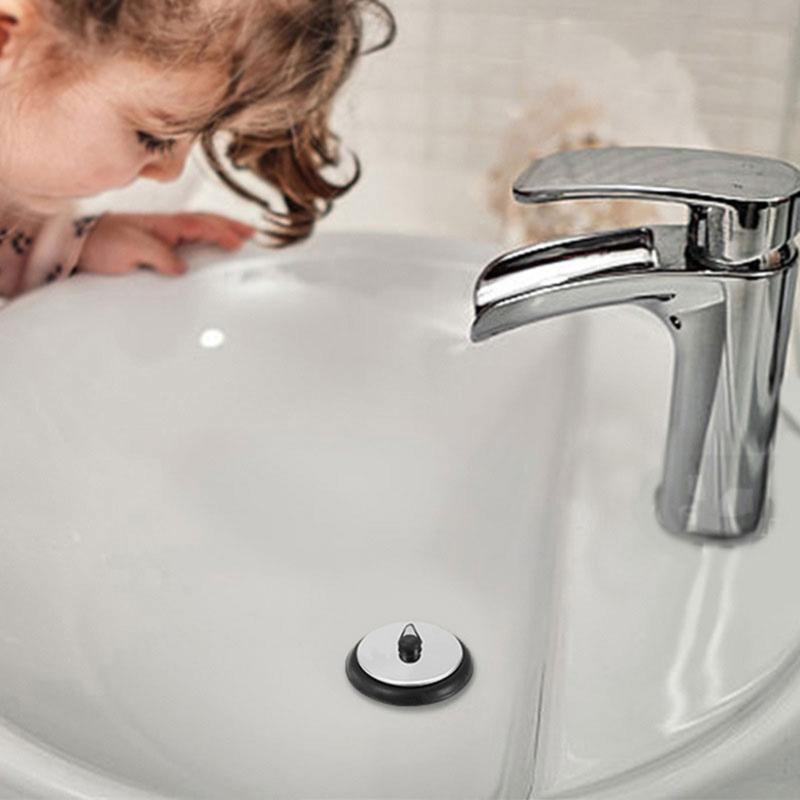 Kitchen & Bath Drain Stopper Rubber Sink Plugs with Hook Multiple Use Rubber Sink Plugs Bathroom Drain for Easy Removal
