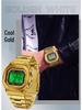 Sanda Men's Square Waterproof Electronic Watch with Fashionable Light and Alarm Clock.