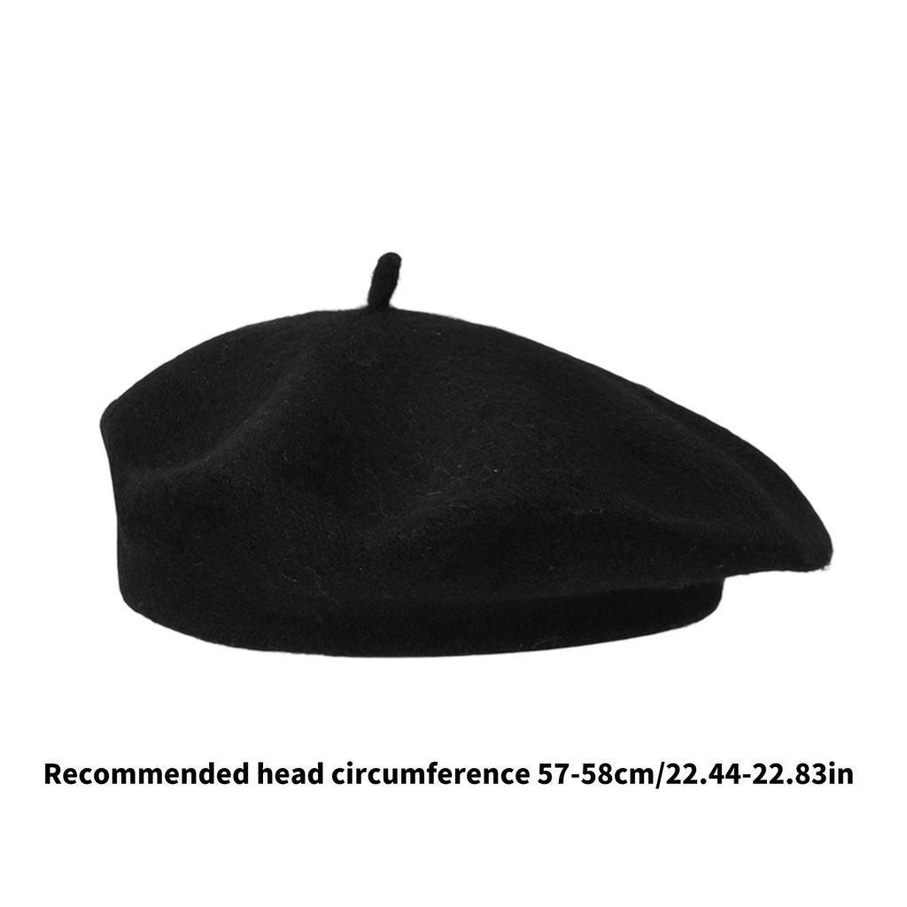 French Style Beret Hats For Fall And Winter Unisex Stretchy Soft Acrylic Blend Solid Color Elegant Retro Headwear