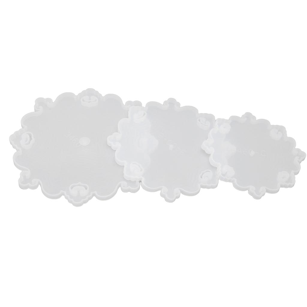 3pcs Silicone Molds European Style 3 Layer Laciness Casting Resin Mold Durable Reusable Easy Demoulding DIY Making