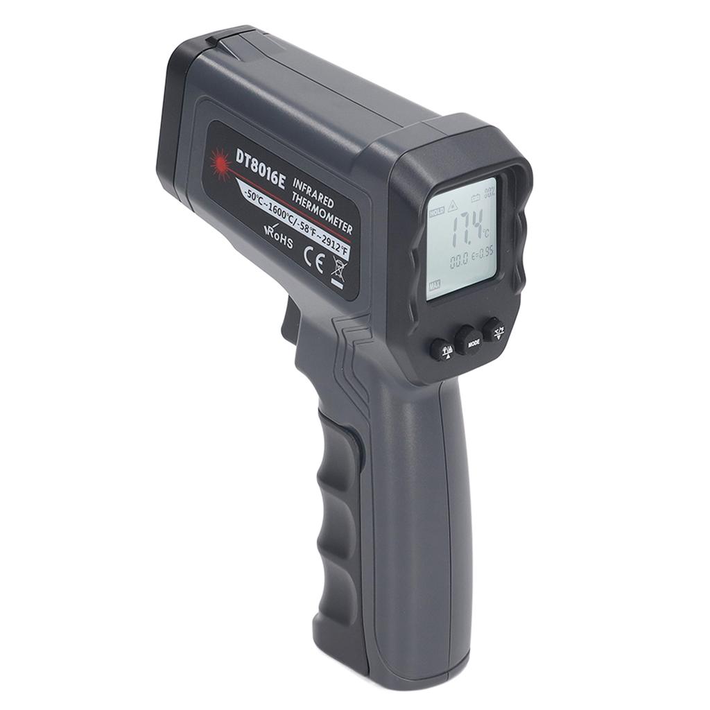 Handheld Thermometer 12:1 50:1 Measured Distance Ratio LCD Display Heat Temperature Meter Gauge Gun ‑50‑1600 Celsius