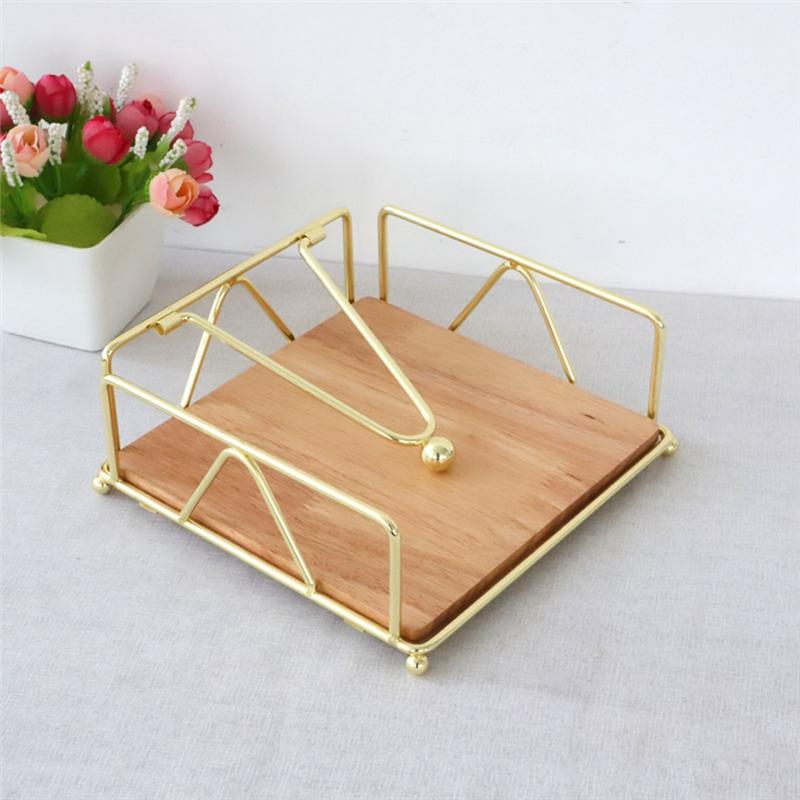 Solid Wood Tissue Holder Home Napkin Container For Hotel Restaurant Decoration,C-M53K