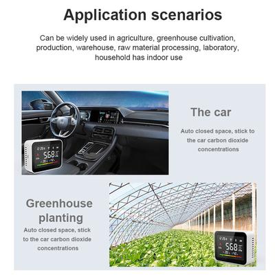 WiFi Smart CO2 Detector Portable Air Quality Monitor CO2 Alarm Meter LCD Temperature Humidity
