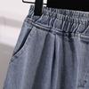 Plus Size Jeans for Women Autumn Arrival Large Size Loose Wide Leg Blue Denim Pants Women High Waist Women's Trousers