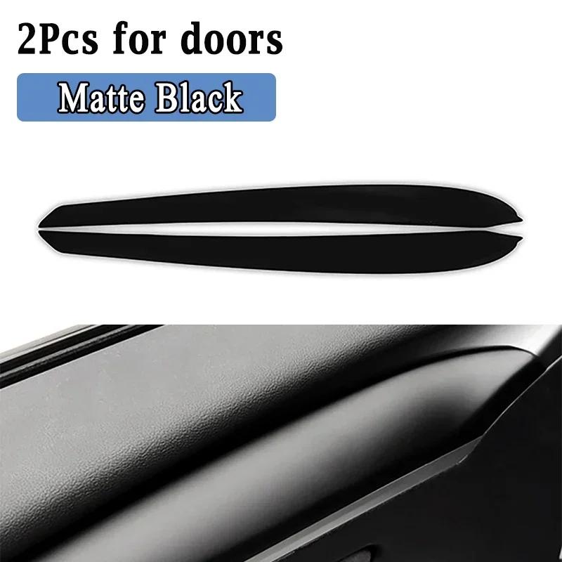 For Tesla Model 3 Model Y Dashboard Panel Stickers Center Console Decor Trim For Tesla Accessories ABS Decals Carbon Fiber Look