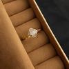 Light Luxury High-end Zircon Index Finger Ring Niche Retro Palace Style Ring Fashion Temperament Medieval Style Ring Female