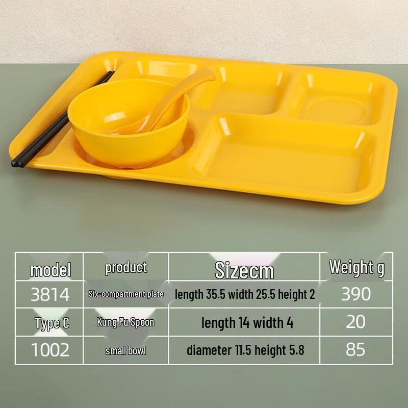 A5 Melamine Divided Fast Food Plate Set