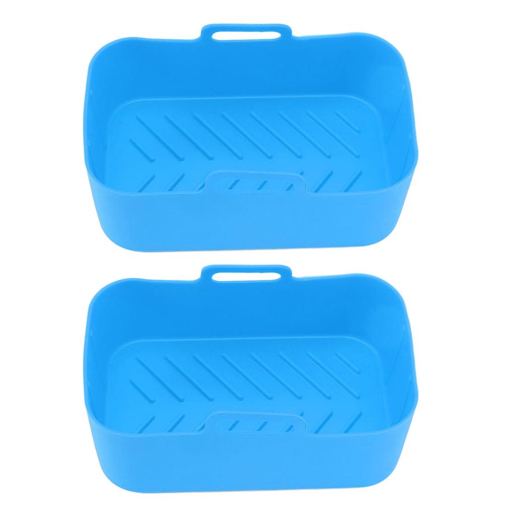 2pcs Fryer Silicone Basket Nonstick High Temperature Resistanc Fryer Liner with Brush for Ninja