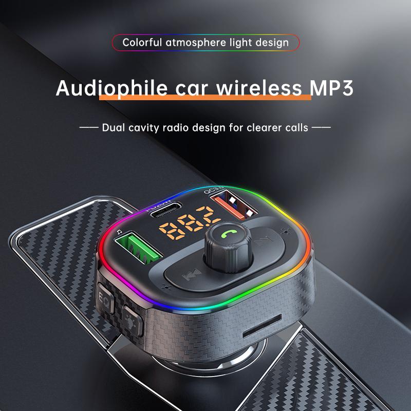 

T86 QC3.0/PD Car Charger Bluetooth-compatible MP3 Player FM Transmitter Cigarette Lighter Charger Support U Disk/TF Card Type A