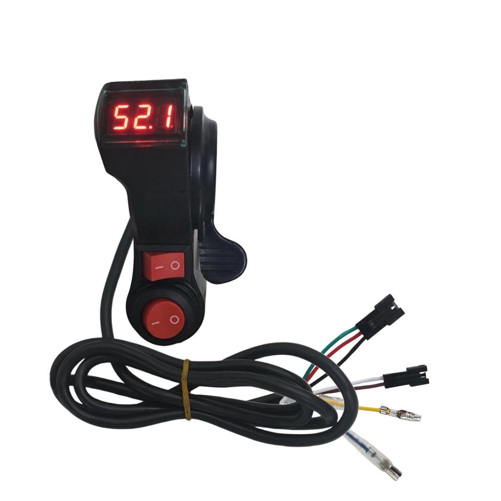 Red Screen Thumb Grip Switch with Voltage Display for Electric Scooter Throttle