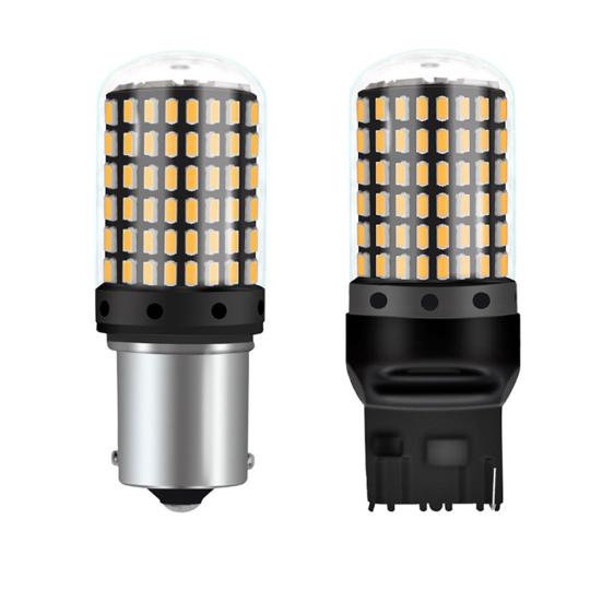 2 stk Canbus 1156/7440 3014 144SMD LED-blinklys for bil Bremselampe