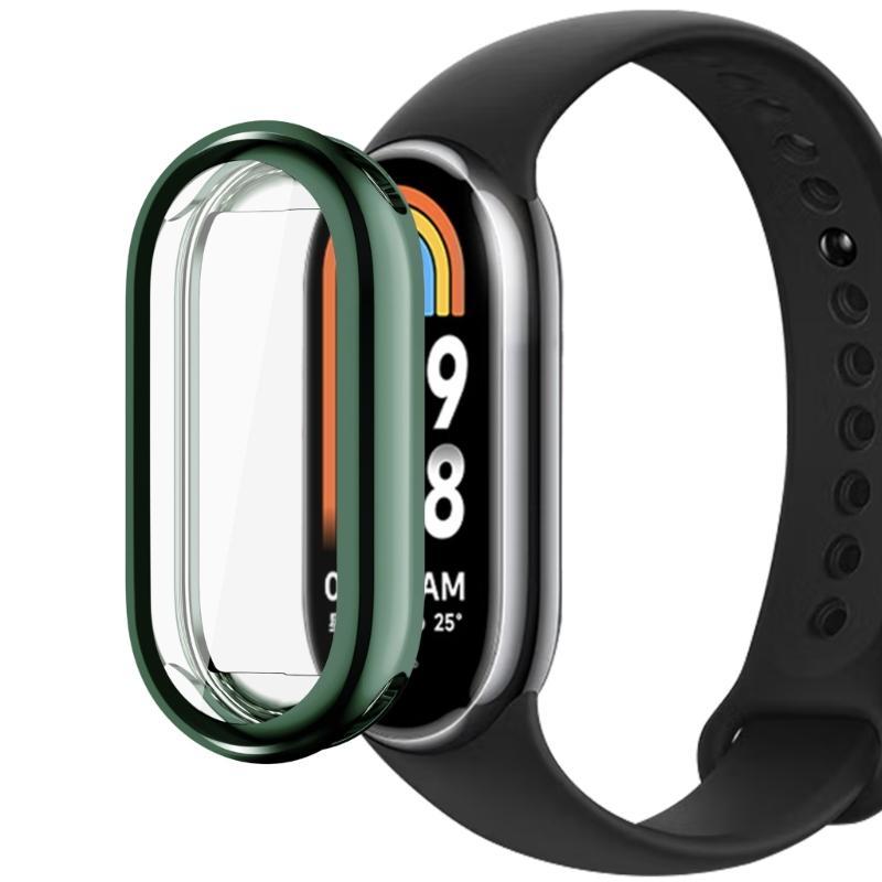 Soft TPU Screen Protector Housing Compatible for Mi-Band 8 Scratched Resistant Protective Cover Bumper-Shell Shockproof