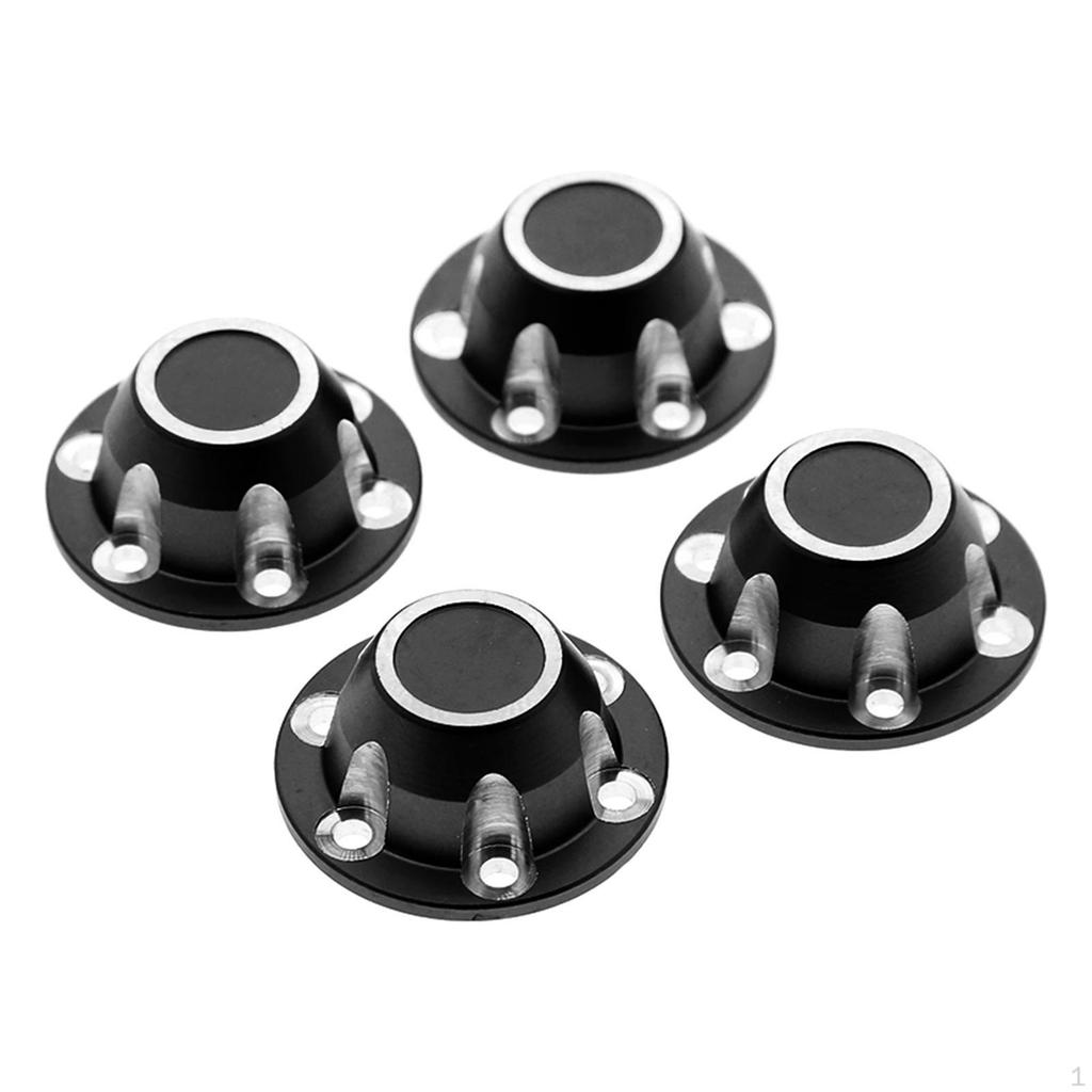 Aluminum Alloy RC Anti-Loose Rim Locking Nuts Replacement for SCX6 JLU 1/6 DIY Model Car Truck Hobby