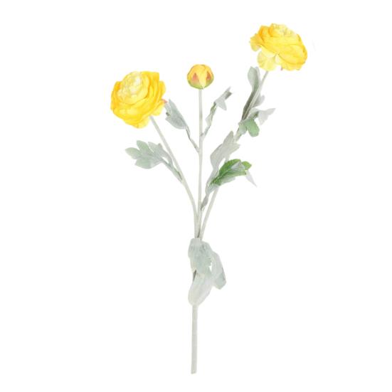 

Artificial Peony Flower with 2 Head Blooms And 1 Bud Fake Peony Branch with Stem for DIY Wedding Bouquet Home Office Table Centerpiece жовтий