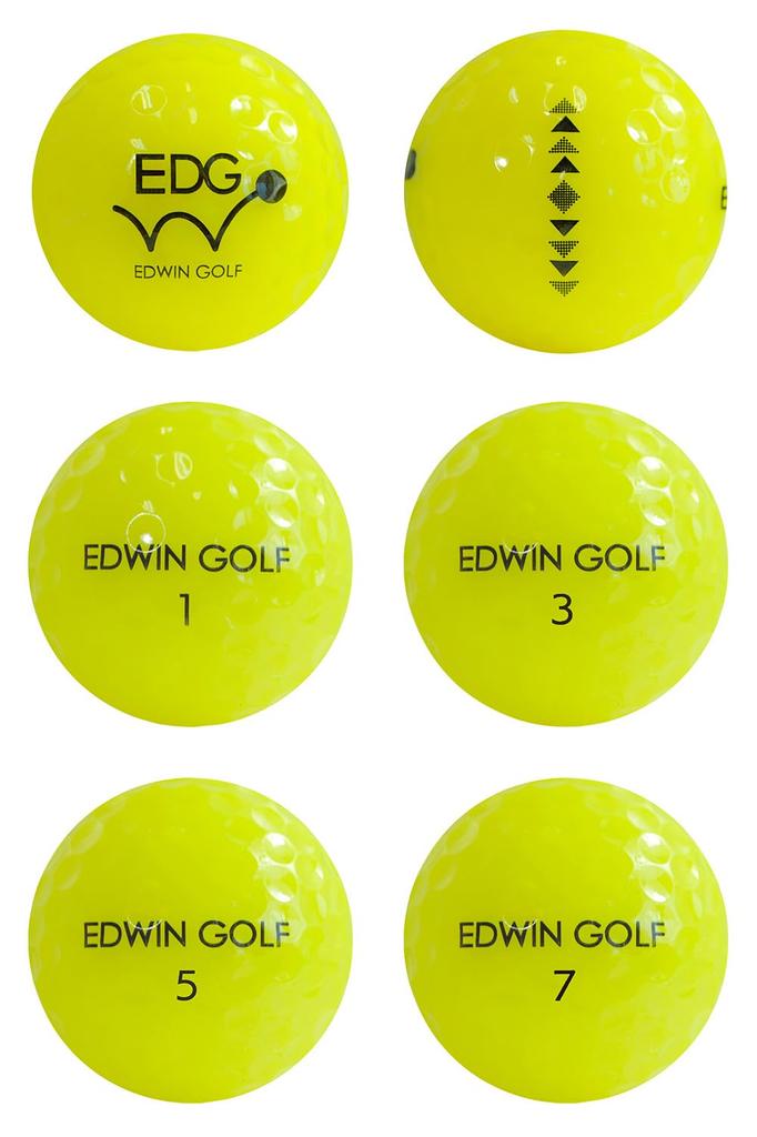 Edwin Golf Golf 1 Dozen Balls, (12 Balls), Yellow, EDBA-3775