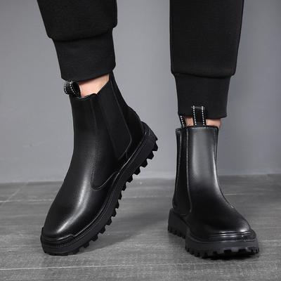 Fashion Men Casual Genuine Leather Boots Autumn Winter Shoes Party Nightclub Dresses Cowboy Platform Boot Handsome Ankle Chelsea Botas