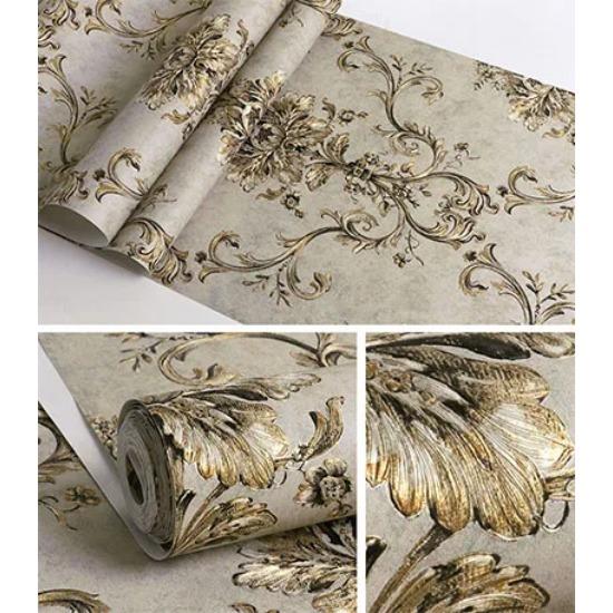 

Европейский стиль Роскошные Нетканые Обои 3D Тиснение Дамаск Гостиная ТВ Диван Спальня Ретро Домашний Декор Наклейка для Обоев 5.3㎡