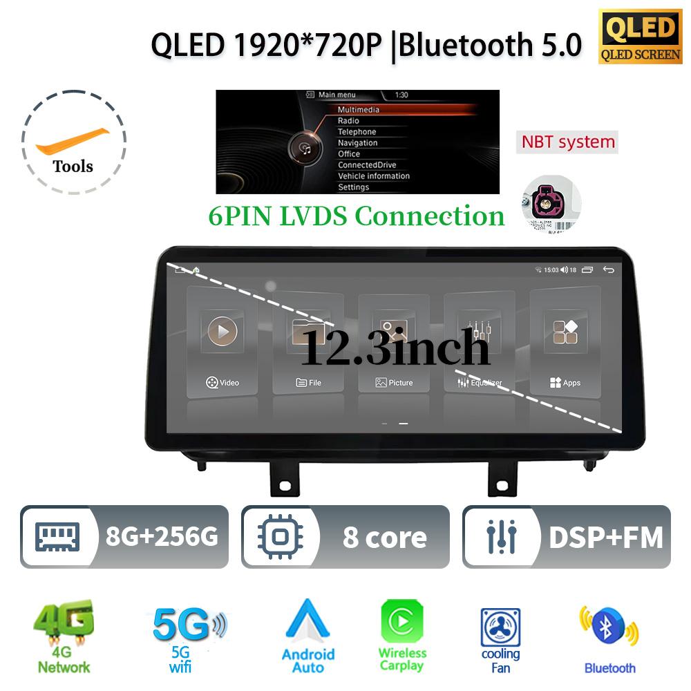 12.3" For BMW X5 F15 X6 F16 2014-2017 Android 14 Car Radio Multimedia 4G GPS Navigation Bluetooth Stereo CarPlay Touch Screen
