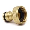 3/4" Brass Quick Connector 4pcs/set Garden Tap Adapter Thread Nipple for Garden Yard Car Washing Accessory