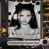 Personalisierte Wandtapisserie, Lana Del Rey Individuell Bedruckter Name, Stoff-Wandkunst für Innenraum-Hintergrund