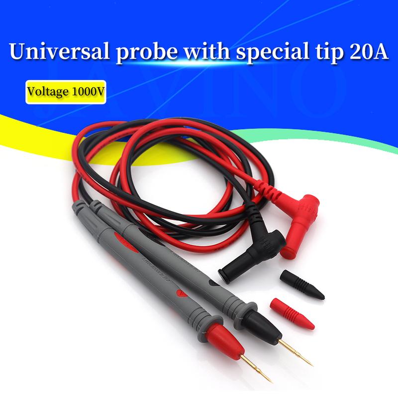 1 Pair Universal Probe Test Leads Pin for Digital Multimeter Needle Tip Meter Multi Meter Tester Lead Probe Wire Pen Cable 20A