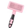 Dog Brush - Cat Massage Comb with Ergonomic Handle, Multifunctional Pet Grooming Tool for Long-Haired Dogs, Pink