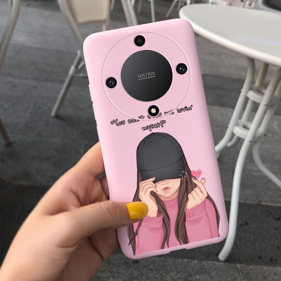For Honor X9a Fashion Feather Cloud Pattern Phone Case For Honor X9a 5G X 9a ROM-NX1 Candy Color Soft Silicone TPU Back Cover