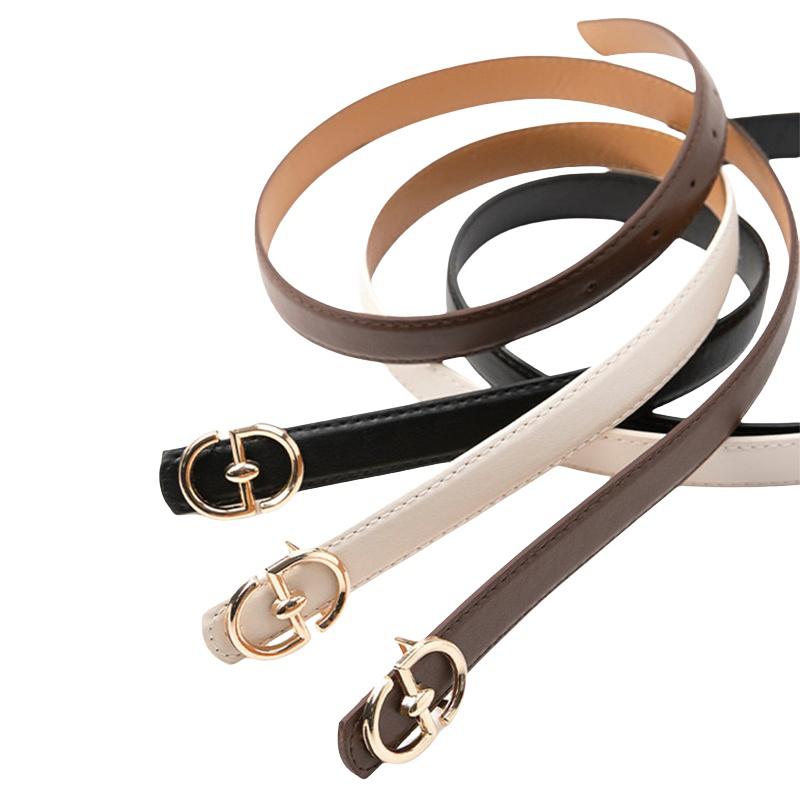 PU Ledergürtel für Damen Doppelte runde Metallschnalle Taillenriemen Designer Damen Jeans Kleid Hose Dekorative Taille Geschenk