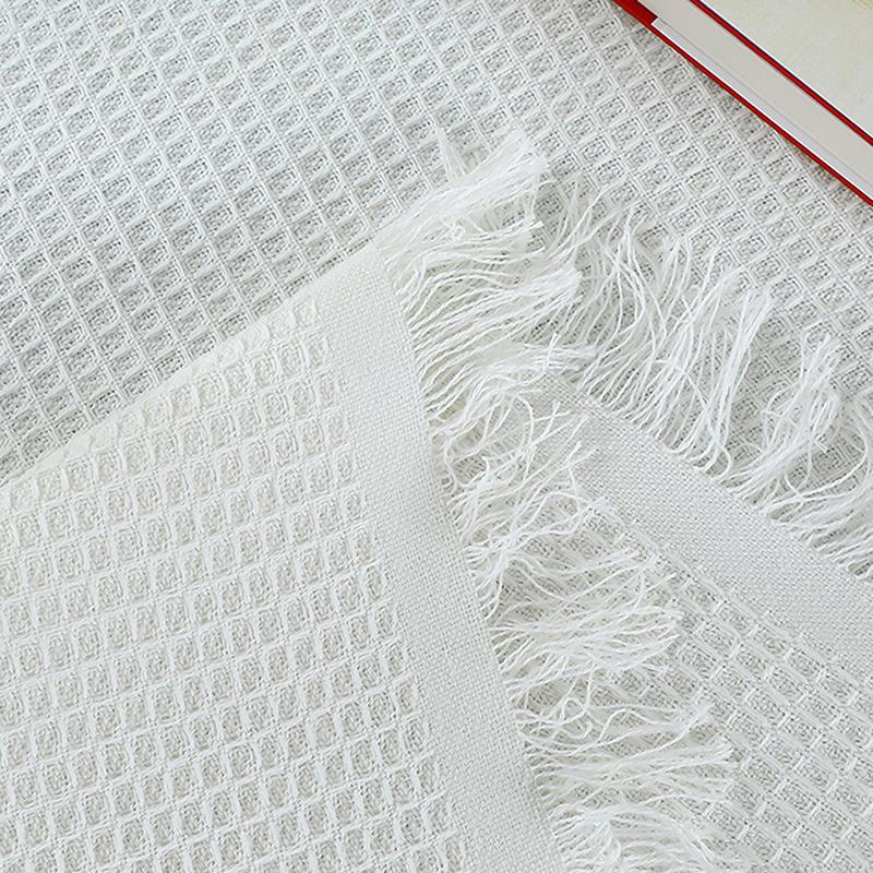 French Cotton Linen Tablecloth, Round Tablecloth, Light Luxury, Simple Style, Tea Table Cloth, 90Cm