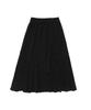 Cargo Bros For Woman Dot Satin Midi Skirt (Black)