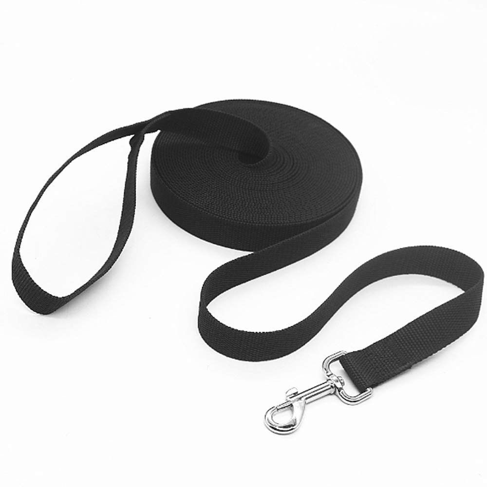 HJ Lead for Suitable for Small and Medium Long Pet Dog Lead for Walking Dogs, Strong, Dogs, Lead, Cat, Lead, (7m2.5cm, Black)