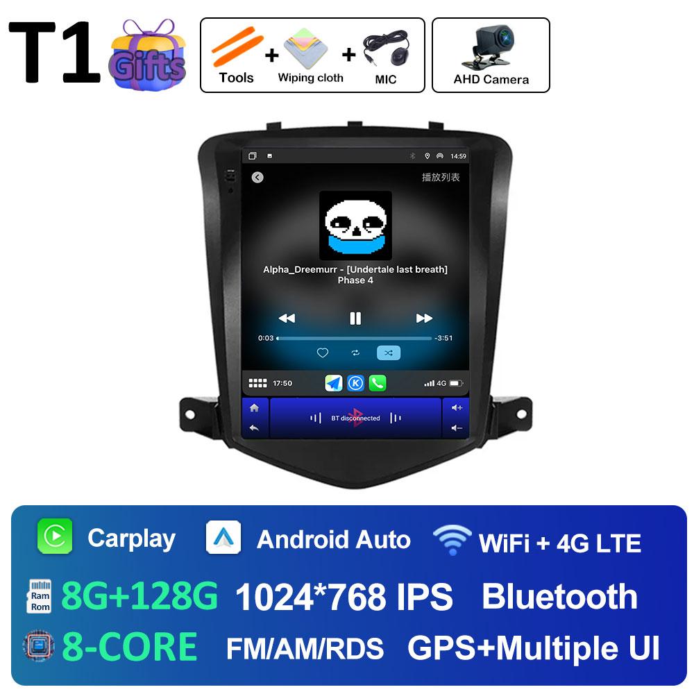 For Chevrolet Cruze 2008 2009 2010 2011 2012 2013 - 2019 Android 14 Wireless Carplay Navigation GPS Bluetooth WIFI Accessories