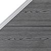 WPC Fence Set: 1 Square Panel + 1 Diagonal Panel 273 X 186 Cm Grey