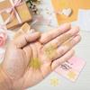 500pcs Transparent Snowflakes Sealing Labels Gold Foil Silver Foil Christmas Stickers Self Adhesive Holographic