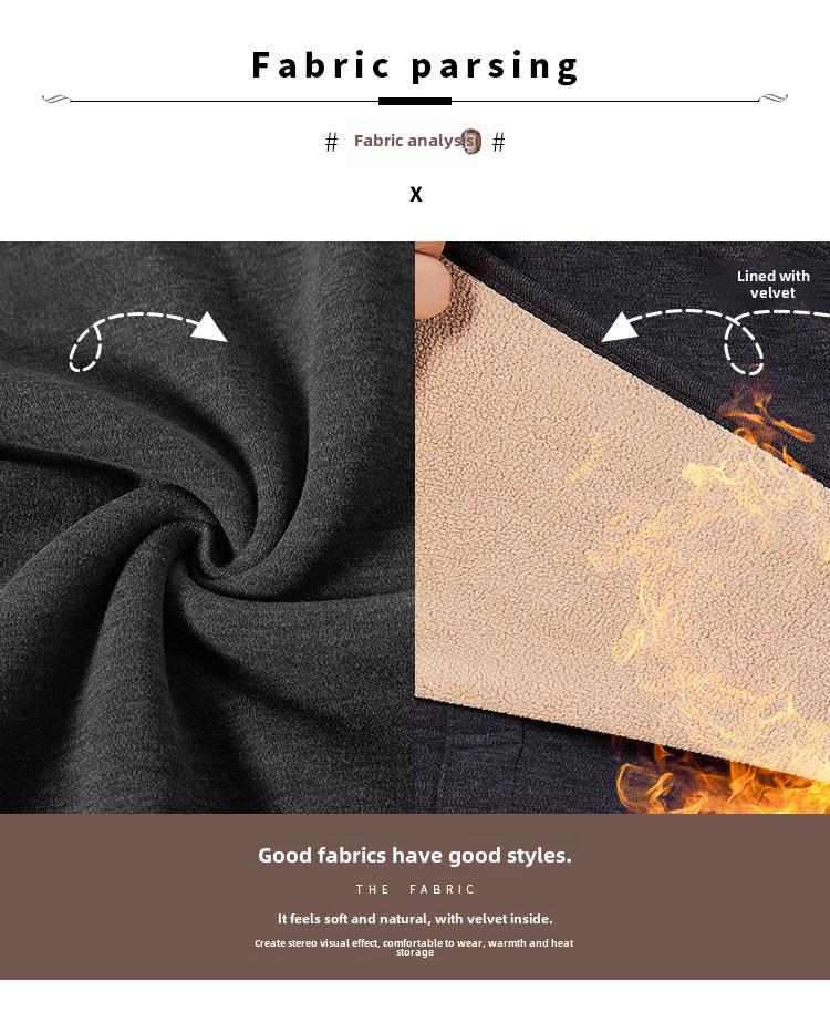 Plus Size Sherpa Thermal Underwear Set - Velvet Thick, Half Turtleneck for Men & Women